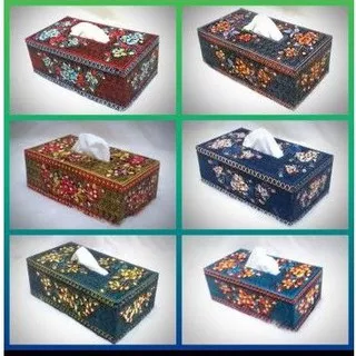 kotak tissue /tempat tissue/ box tissue kayu batik nusantara