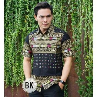 Baju Kemeja Batik Prada lengan Pendek kode 22 Hem Murah Diskon Couple Sarimbit Seragam Free Ongkir