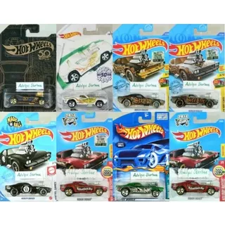 Hot wheels Rodger dodger factory sealed race off game holiday racers mattel games edisi black satin edisi larry wood 50