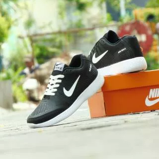 Sepatu Sport Casual Nike Airmax Pegasus - Hitam Putih - Olahraga Santai