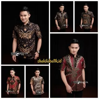 batik hem kemeja batik pria fashion pria atasan pria Hem batik modern