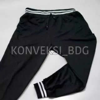 Celana Jogger Pants Black Polos | Joger Pant Training Olahraga warna Hitam