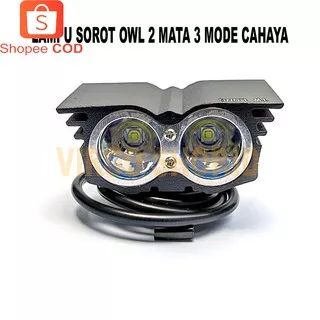 Lampu Tembak Sorot LED OWL Mini 20Watt CREE  2 Mata 3 Mode Ultrafire Motor Dan Mobil / Lampu Sorot / Lampu Tembak Motor / Lampu Tembak / Lampu Sorot Motor / Lampu Sorot Led / Lampu Tembak Mobil / Lampu Tembak Sorot