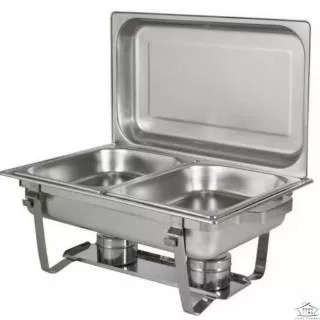 Chafing dish 2 sekat 11 liter / tempat pemanas makanan / tempat prasmanan / wadah saji makanan / tempat saji 11 liter / prasmanan kompor pemanas makanan 11 liter