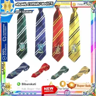 Dasi tie Harry Potter Gryffindor ravenclaw slytherin Hitchcock patch emblem Bordir