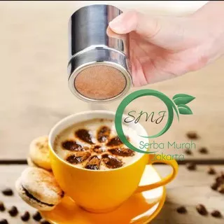 SMJ - Tempat Bumbu Garam Gula Kopi Bubuk Coklat Cocoa Powder Latte Art Stainless Steel