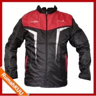 Jaket Honda NEW ORI Jaket Motor Honda Ori AHM NEW MOTIF - Hitam - Bahan Parasut Motor Safety Riding