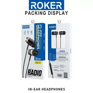 Headset handsfree earphones Roker Radio RK62K extra bass with MIC