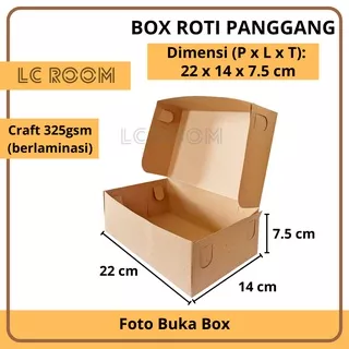PAPER BOX MARTABAK KUE BROWNIES BOX CAKE DUS BOLU BOX PISANG GORENG DUS ROTI PANGGANG KEMASAN MAKANAN BAHAN KRAFT COKLAT 22 14 7.5 cm