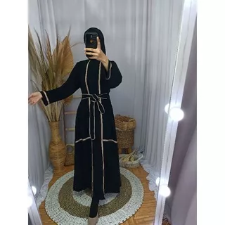 Abaya Arab Nazwa Gamis Dress Arab Saudi Bordir Madinah Abaya Hitam Turki Dubai Haji Umroh