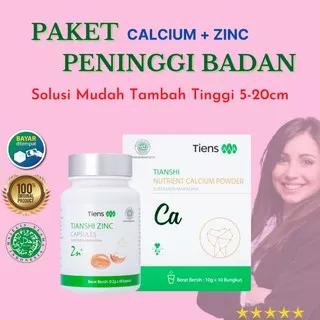 Kalsium Dan Zinc Tiens Paket Peninggi Badan Terlaris Penambah Tinggi Badan Ampuh Best Seller Terbaik