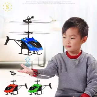 Mainan Helikopter Terbang Drone Sensor Tangan Gratis Usb Cocok untuk hadiah anak-anak