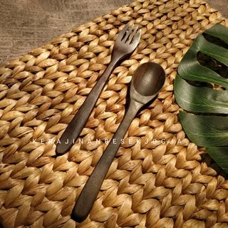(SONO36) SENDOK GARPU SONOKELING L /sendok garpu kayu /sendok garpu sono / kayu sonokeling / cutlery