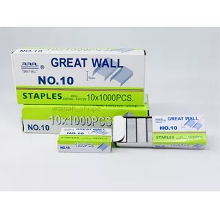 Staples Isi Staples Refill Stapler Great Well Isi Staples No. 10 Kecil 1 Box Isi 1000 Pcs