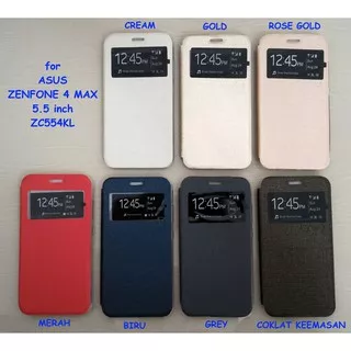 Flipcase Asus Zenfone 4 Max ZC554KL 5.5 - Casing Flip Soft TPU Case
