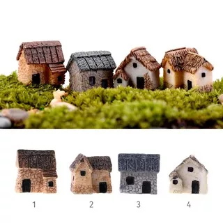 Dollhouse Miniatur Ornamen Bonsai Plastik Miniatur Rumah Terarrium Diorama Aquascape - MNODH06
