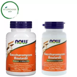 Now Foods Saccharomyces Boulardii Boulardi Probiotic 60 Caps ; Now Foods Saccharomyces Boulardii 5 Billion CFU 120 Veg Capsules / Now Probiotics saccharomyces