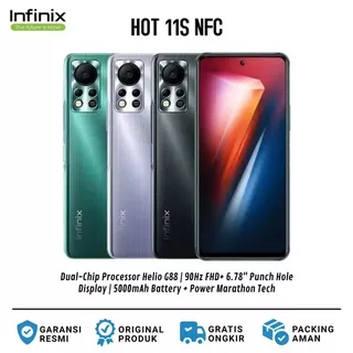 Infinix HOT 11S NFC 6/128GB , Infinix HOT 11S NFC 4/64GB GARANSI RESMI
