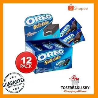 Oreo Soft Cake 12 × 16g / Bolu / Snack /Camilan WFH / Biskuit /  Agen Toserba Surabaya