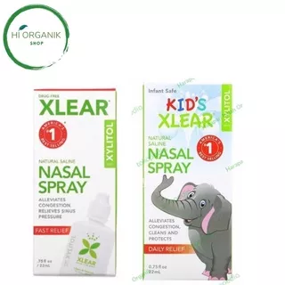 Xlear Natural Saline Nasal Spray with Xylitol Fast Relief 22 ml ; Xlear Kid's Kids Xlear Saline Nasal Spray 22 ml Infant Safe