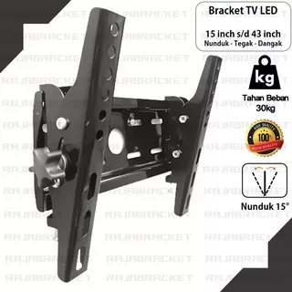 Breket Bracket Braket Briket TV 15 17 19 22 24 27 29 32 37 40 43 inch, Universal untuk semua merk tv led waterpass