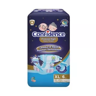 CONFIDENCE Premium Night XL6 / Popok Perekat Diapers Adult Premium XL 6