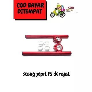 MERAH stang jepit 15 derajat Fu ninja r rr RX king Vixion GOLD DRAG