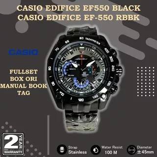 TERLARIS CASIO EDIFICE EF550 BLACK | JAM TANGAN PRIA ORIGINAL CASIO EDIFICE EF-550 RBBK