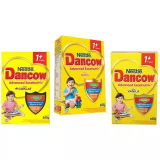 Nestle Dancow 1+ dengan Nutritods Susu Pertumbuhan Rasa Madu / vanila / coklat  1-3 Tahun Box 800 gr