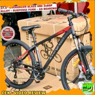 sepeda mtb 27.5 inch evergreen blaze 685 3x8sp alloy  DIKIRIM STELJADI SIAPPAKE