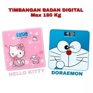 TIMBANGAN BADAN KARAKTER DIGITAL DORAEMON DAN HELLO KITTY HELO KITY KITI Cute