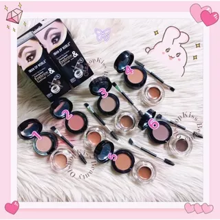 EYELINER GEL LONG WEAR EYELINER & EYEBROW POWDER 2 WARNA GEL 2 IN 1 BEST SELLER!!