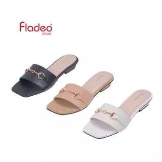 Fladeo D22/LDH416-1II/Sandal Hak Rendah Slide Wanita [ Low Heel Sliper Sandals ]