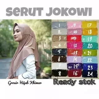 Jilbab Serut Murah Meriah Kualitas Oke /Jilbab Instant Kekinian/ Serut Polos / Jilbab Serut Jokowi