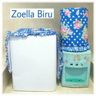 SARUNG GALON DAN TUTUP KULKAS MOTIF ZOELLA BIRU