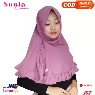 Jilbab Instan Maryam Pad Tali Ori hijab Belah samping  khimar murah premium kerudung instant kualitas butik ori by sonia collection