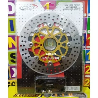 Disc piringan Cakram Depan Ktc Racing Floating Uk 260mm + Breket Yamaha Mio Lubang Disc 4