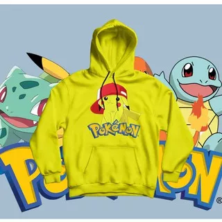 Jaket Hoodie Sweater Jumper Anak Pokemon Pikachu brand ROWT PREMIUM