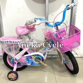 Sepeda Anak Roda Empat Cewek Perempuan Element Frozen 12 Elsa Anna