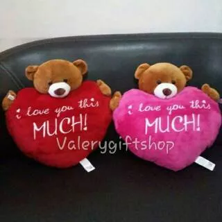 Bantal Boneka Beruang Hati Teddy Bear Love Valentine
