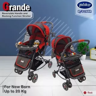 Stroller & Ayunan Bayi Pliko Grande New Born-3 Tahun Duduk Rebah Tidur Hadap Depan Belakang PK268