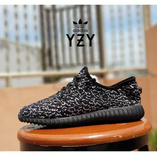 SEPATU SPORT ADIDAS YEEZY BOOST 350 BLACK CORAK LIMITED EDITION / SNEAKERS PRIA / SEPATU GYM COWOK