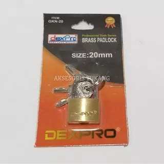 Gembok Kuning 20 mm / Gembok Koper/ Gembok Mini / Gembok Kecil 20 mm Dexpro