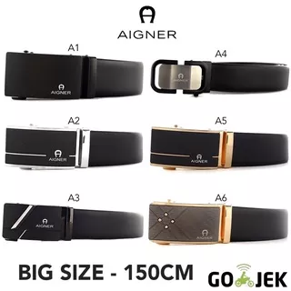 TOKOKOE | AIGNER | IKAT PINGGANG PRIA REL | BIG SIZE 150CM | SABUK PREMIUM REAL LEATHER MEN BELT CMP