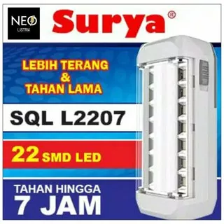 Lampu Emergency SURYA SQL L2207 22 SMD LED Rechargeable