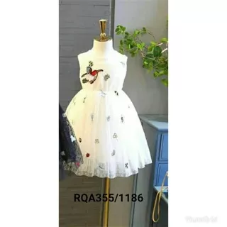 SALE!!! Dress anak perempuan tutu dot white import 1186