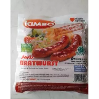 PROMO Kimbo Bratwurst Sosis Sapi bakar isi 6 pcs