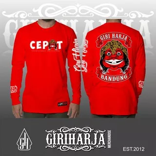 Kaos Cepot Original Wayang Giriharja Tangan Panjang Merah