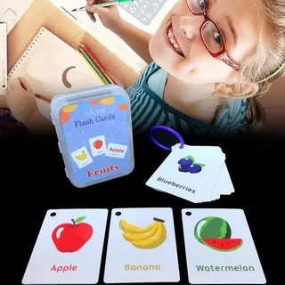 Letter English Flash Card Handwritten Montessori Early Development Learning Educational Toy for Children Kid Gift with Buckle
