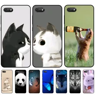 Soft Case Hp Gambar Kartun Kucing / Ikan / Panda / Serigala Untuk Wiko Harry 2 / Harry2 / 3plus
